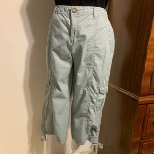 Merona Light Blue Cargo Capri Pants
